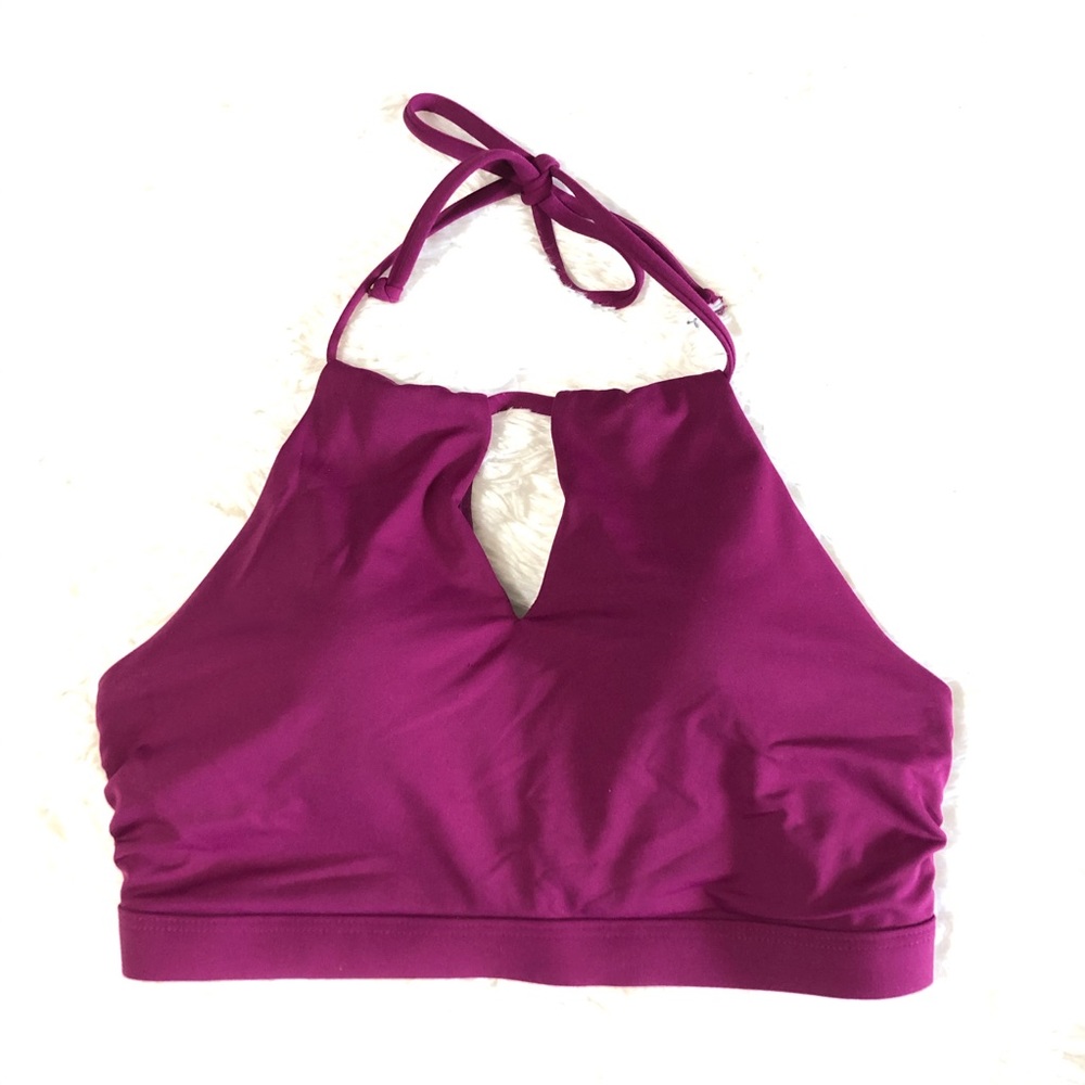 ATHLETA BIKINI HALTER TOPMAGENTA STRAPPY SZ SMALL - Picture 1 of 7
